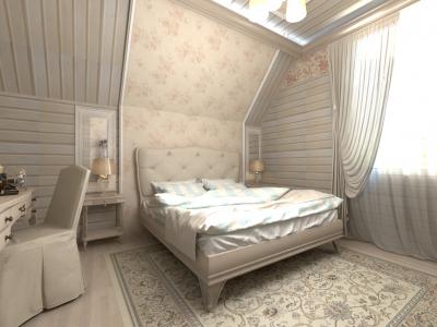 Спальня в стиле кантри в проекте Дом у леса